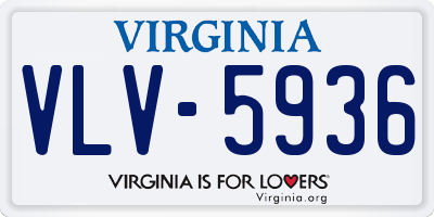 VA license plate VLV5936