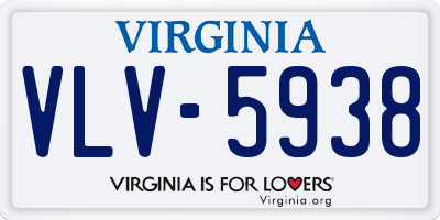 VA license plate VLV5938