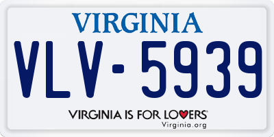 VA license plate VLV5939