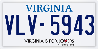 VA license plate VLV5943