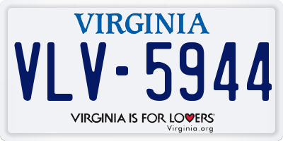 VA license plate VLV5944