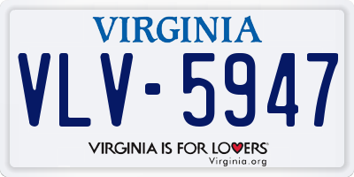 VA license plate VLV5947