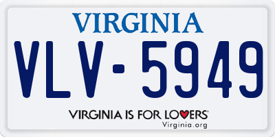 VA license plate VLV5949