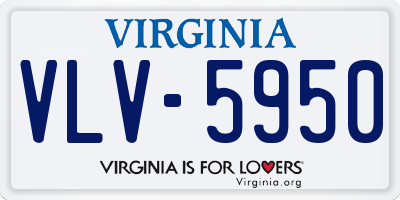 VA license plate VLV5950