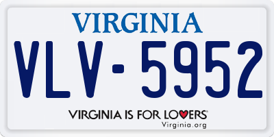 VA license plate VLV5952