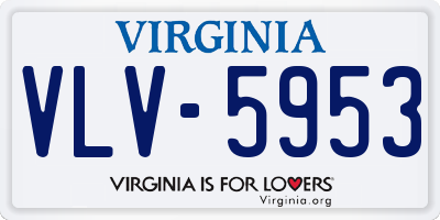 VA license plate VLV5953