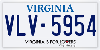 VA license plate VLV5954