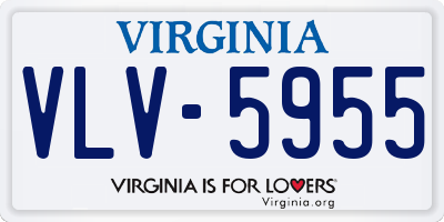 VA license plate VLV5955