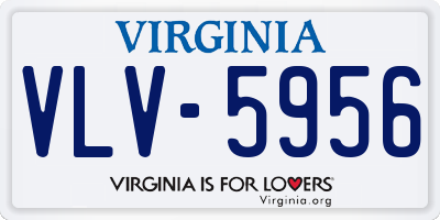 VA license plate VLV5956