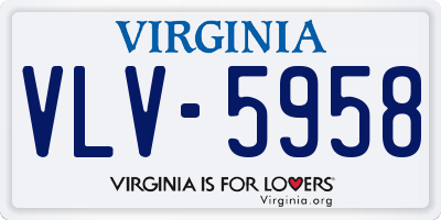 VA license plate VLV5958