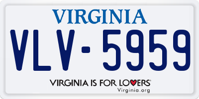 VA license plate VLV5959