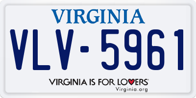 VA license plate VLV5961