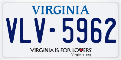 VA license plate VLV5962