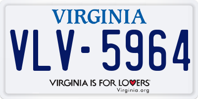 VA license plate VLV5964