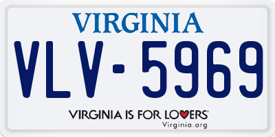 VA license plate VLV5969