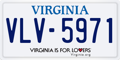 VA license plate VLV5971