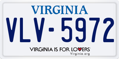 VA license plate VLV5972