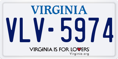 VA license plate VLV5974