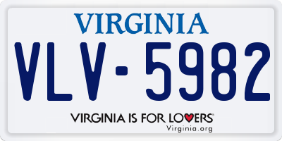 VA license plate VLV5982