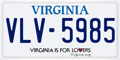 VA license plate VLV5985