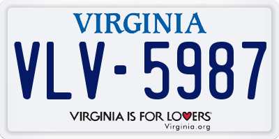 VA license plate VLV5987