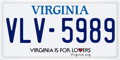 VA license plate VLV5989