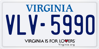 VA license plate VLV5990