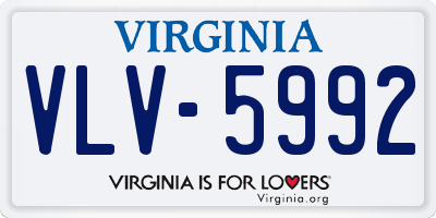 VA license plate VLV5992