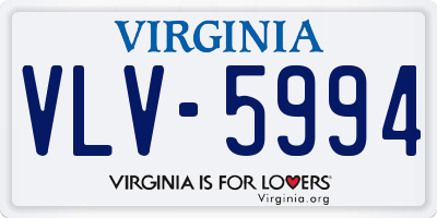 VA license plate VLV5994