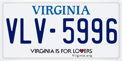 VA license plate VLV5996