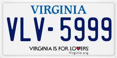 VA license plate VLV5999