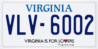 VA license plate VLV6002