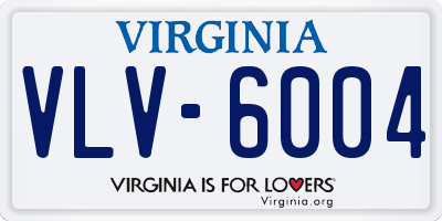 VA license plate VLV6004