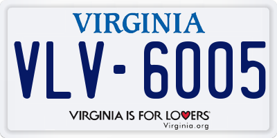 VA license plate VLV6005