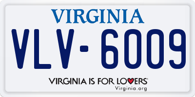 VA license plate VLV6009