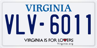 VA license plate VLV6011