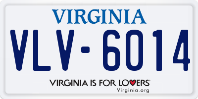 VA license plate VLV6014