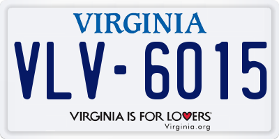 VA license plate VLV6015