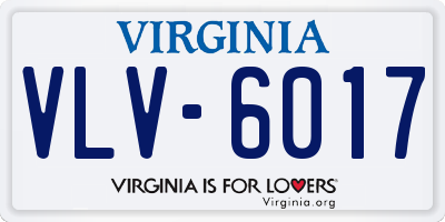 VA license plate VLV6017