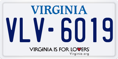 VA license plate VLV6019