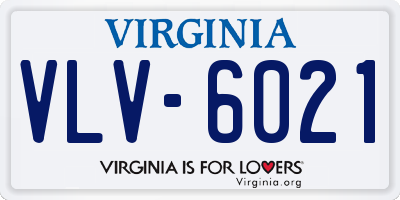 VA license plate VLV6021