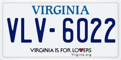 VA license plate VLV6022