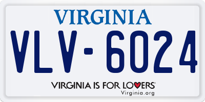 VA license plate VLV6024