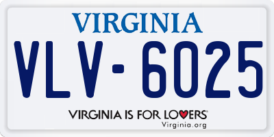 VA license plate VLV6025