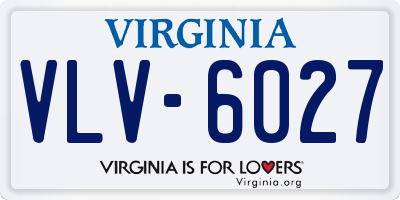 VA license plate VLV6027