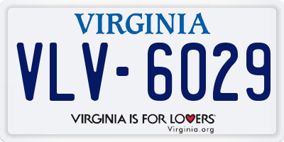 VA license plate VLV6029