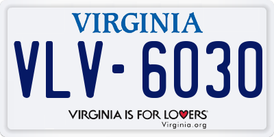 VA license plate VLV6030