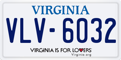 VA license plate VLV6032