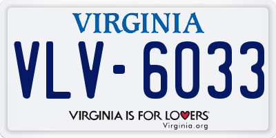 VA license plate VLV6033