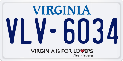 VA license plate VLV6034